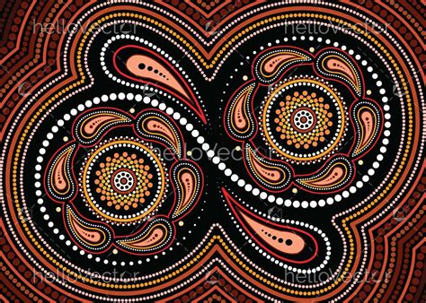 Aboriginal Dot Art Vector Painting Dotpaintingaboriginalvector