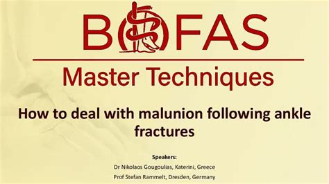 Bofas Master Techniques How To Deal With Malunion Following Ankle