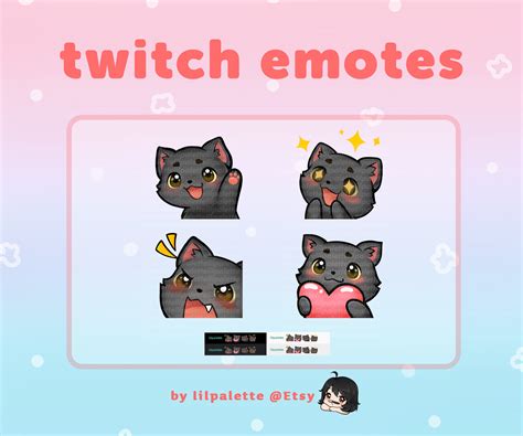 Schwarze Katzen Twitch Emotes Etsy