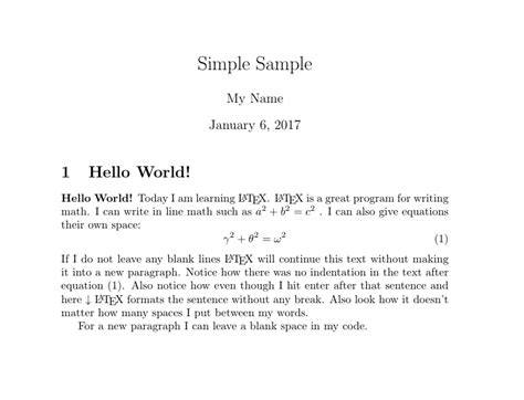 A Sample Document Getting Started With Latex Research Guides At New