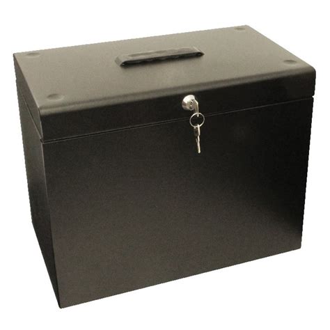 Cathedral Black A4 Lockable Metal Box File A4bk