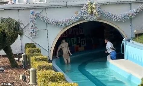 Shocking Moment Disneyland Guest Strips NAKED And Crawls Around It S A