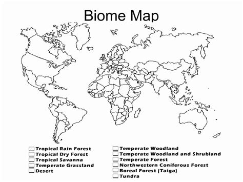 Biome World Map Coloring Worksheet United States Map