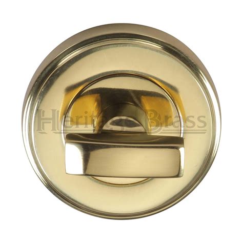 Heritage Brass V4040 Bathroom Turn And Release Polished Brass Handles4doors