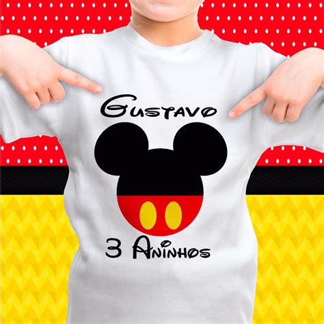Camiseta Mickey Personalizada Elo7 Produtos Especiais