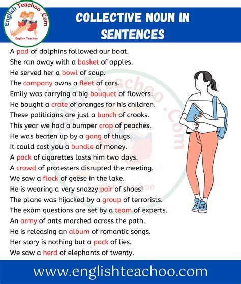 Examples Of Collective Noun In Sentences Englishteachoo