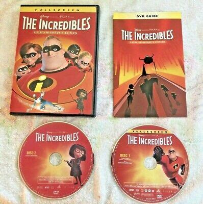 The Incredibles DVD Disc Set Widescreen Collectors Edition Walt Disney Movie EBay