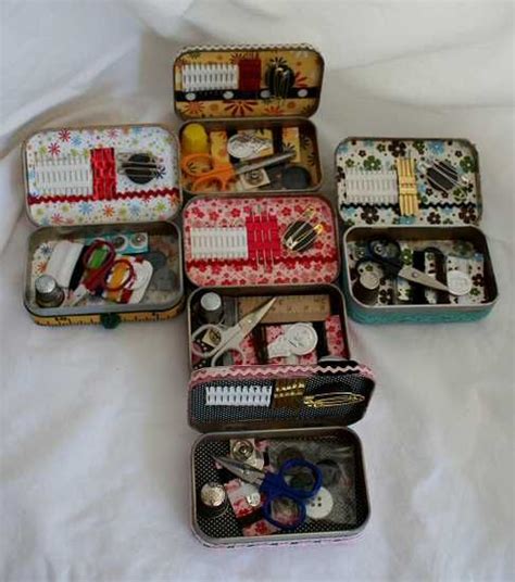 Sewing Kits Put Into Decorated Altoids Tins I Want One Sewing Box