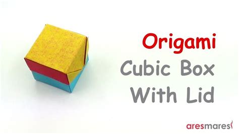 Origami Cubic Box With Lid Easy Modular Origami Origami Box