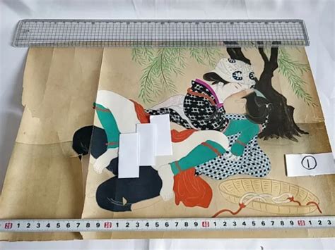 japanese shunga paper picture ukiyoe erotic woodblock print b624 1 45 00 picclick