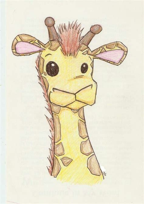 Giraffe Drawing Easy Cute Stefania Hatfield