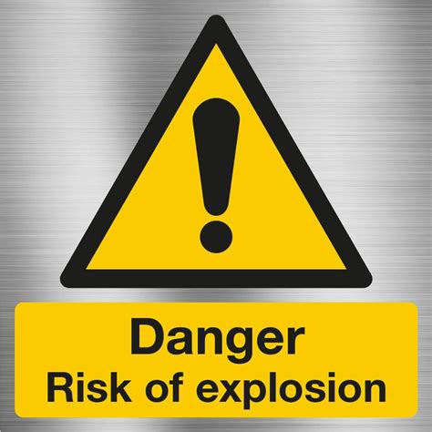 Danger Risk Of Explosion Sign Signbox