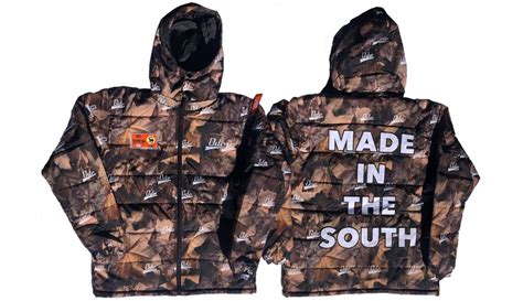 The Ode Dead Leaves Made In The South Hooded Puffer Jacket Ode Clothing