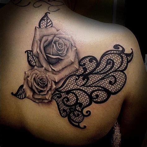 30 Lace Tattoo Designs For Women Rose Tattoos Black