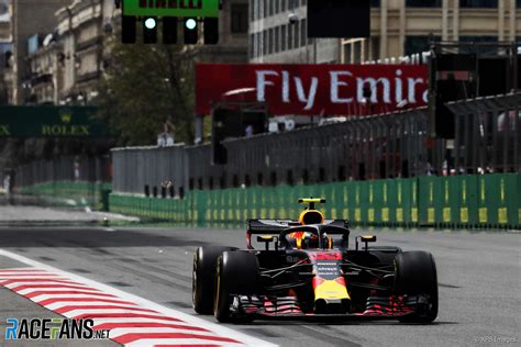 F1 driver @redbullracing | keep pushing the limits shor.by/maxverstappen. Max Verstappen, Red Bull, Baku City Circuit, 2018 · RaceFans