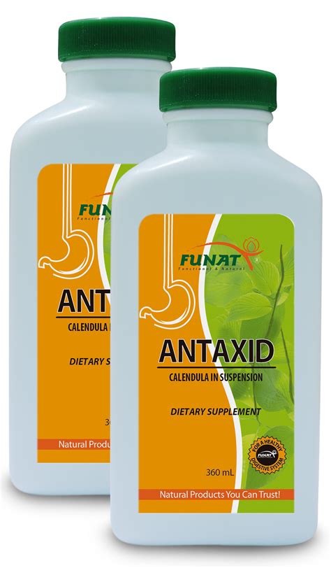 Funat Antaxid Gastritis And Upset Stomach Relief With Calendula Mint