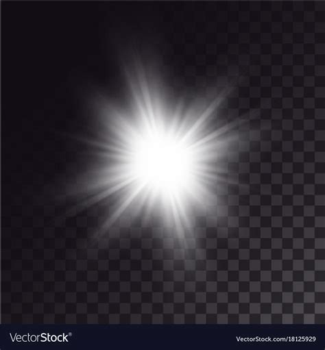 White Sun Shining Brightly Royalty Free Vector Image