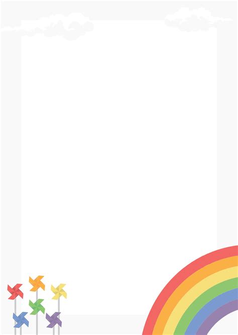 Rainbow Page Border In Illustrator Word Download