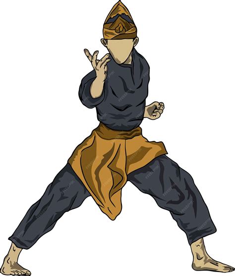 Premium Vector Pencak Silat Vector Illustration Character