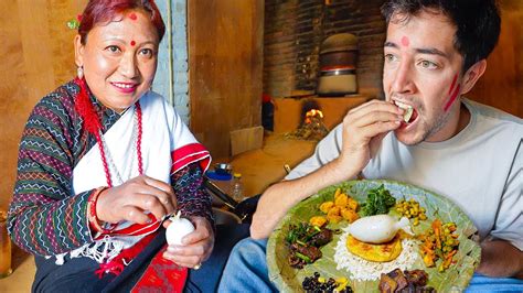 Newari Food In Nepal You Wont Believe They Eat This Crazy Nepali Food In Village Youtube