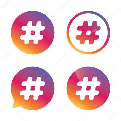 Hashtag Sign Icon Social Media Symbol — Stock Vector © Blankstock
