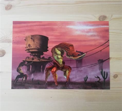 Oddworld Scrab Drawing Print Etsy