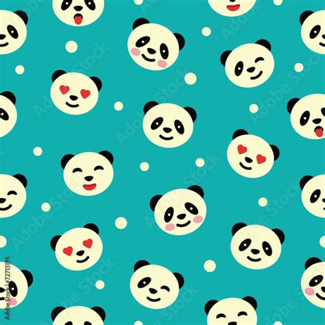 Seamless Pattern With Panda Vector Illustration Stock Image And