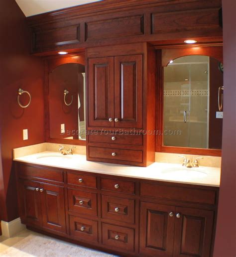 A monochromatic look adds depth to your space and gives you more flexibility when it comes to adding accessories to the room. Awesome Custom Made Bathroom Vanities Check more at https ...