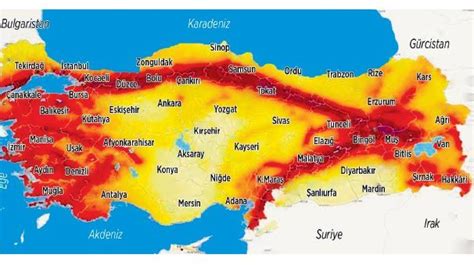 Afet ve acil durum yönetimi başkanlığı. AFAD Türkiye'nin deprem haritası yayınladı... İşte riskli ...