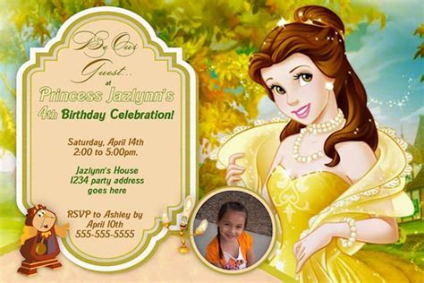 Belle Birthday Invitations Ideas Invitation Design Blog