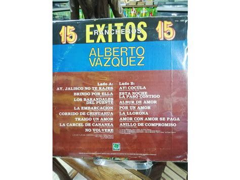 Lp Alberto Vazquez 15 Exitos Rancheros Ttv 1001 Libreria Atlas