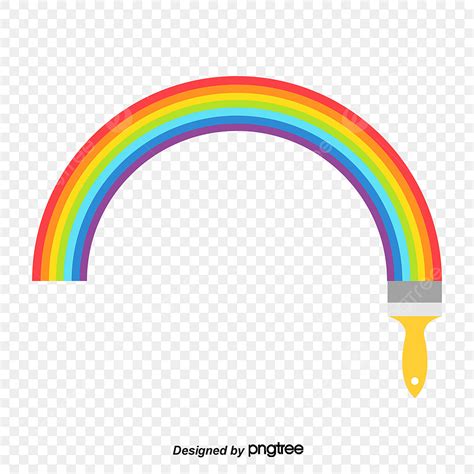 Brushed Rainbow Clipart Png Images Colorful Rainbow Paint Brush