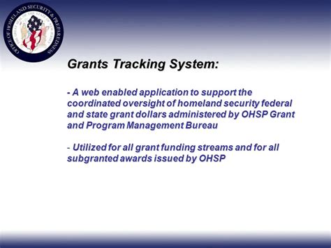 Nj Office Of Homeland Security And Preparedness Grant And Program
