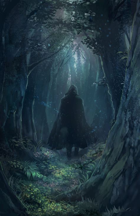 Safebooru 1boy Cloak Fateextra Fate Series Forest From Behind