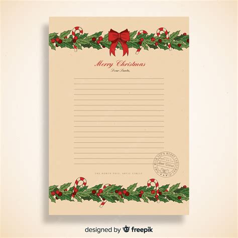 Free Vector Christmas Letter Template