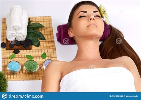 Portrait Of Young Beautiful Woman In Spa Salonspa Body Massage Treatment And Skincareleisure