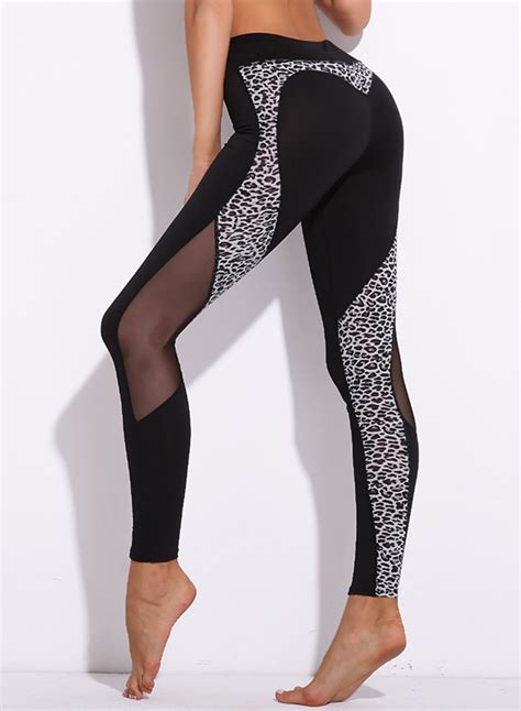 High Waist Heart-Shaped Leopard Yoga Leggings - STYLESIMO.com