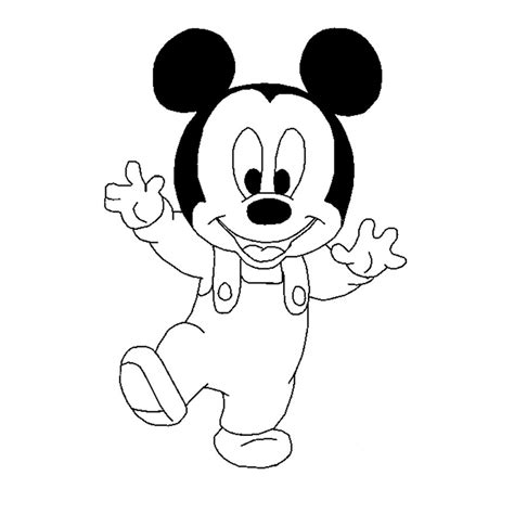 Desenho De Mickey Mouse Baby Para Colorir Tudodesenhos