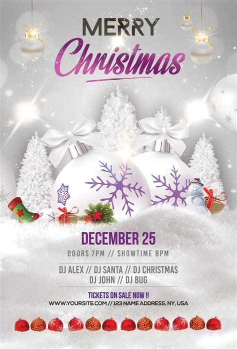 Merry Christmas And Holiday Free Psd Flyer Template Stockpsd Inside