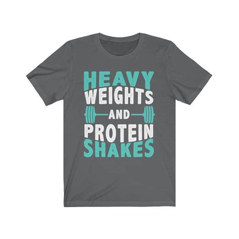 Heavy Weights And Protein Shakes T Shirt Funny Workout Etsy