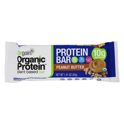 Orgain Organic Protein Plant Based Bar Peanut Butter 141 Oz