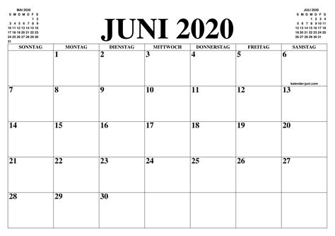 Xxl familienplaner 2021 | wandkalender mit 5 spalten für bis zu 5 personen in din a3. KALENDER JUNI 2020 : JUNI 2020 - 2021 - 2021 KALENDER ZUM ...