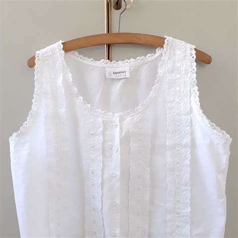 White Cotton Broderie Anglaise Cropped Camisole Blouse Etsy Uk