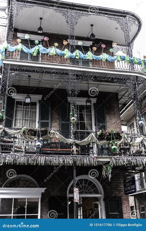 New Orleans French Quarter And Its Iconic Balconies Stock Photo Image