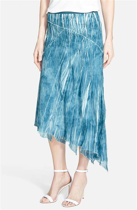 Komarov Print Handkerchief Hem Skirt Nordstrom