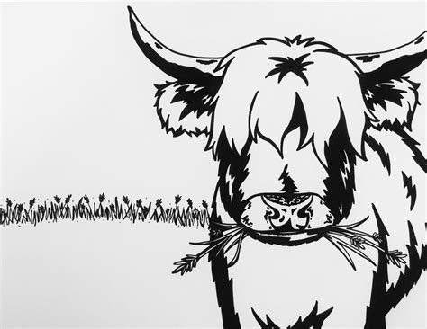 Highland Cow Coloring Page- Sharpie | Cow coloring pages, Highland cow