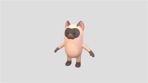 siamese cat character buy royalty free 3d model by bariacg [fe2c3f5