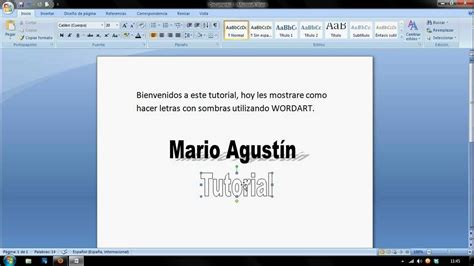 Tutorial Hacer Letras Con Sombras En Word 2007 Youtube Hot Sex Picture