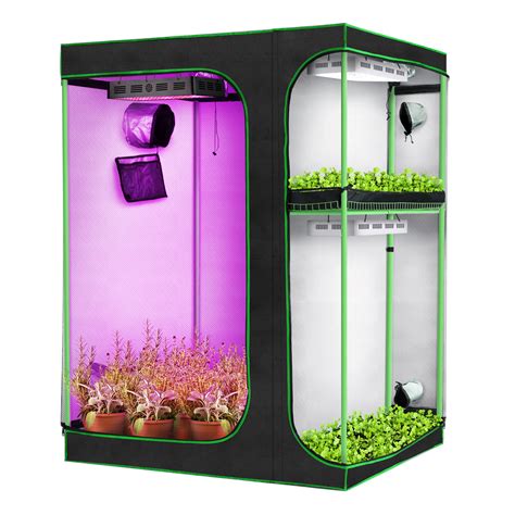 Kingso 2 In 1 Grow Tent 4x5 Indoor Plant Growing Tents With 600d