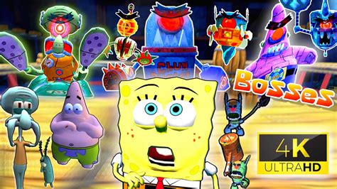 Spongebobs Truth Or Square All Bosses No Damage 4k Youtube
